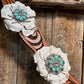 Zebra Turquoise and White Browband / Breastcollar #BBBC536 - RODEO DRIVE