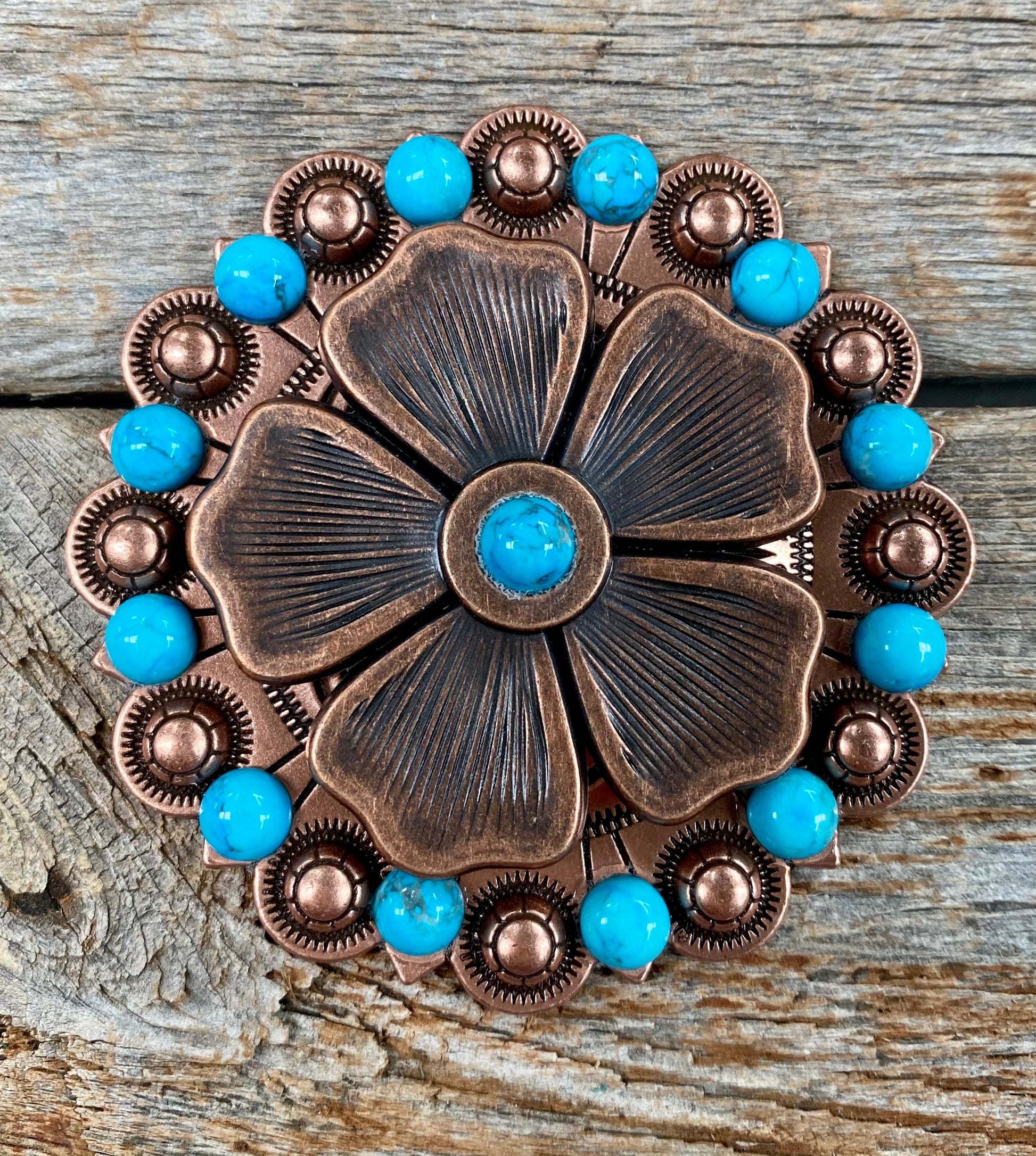 Copper Flower Turquoise Berry Jacket #BJW111L - RODEO DRIVE