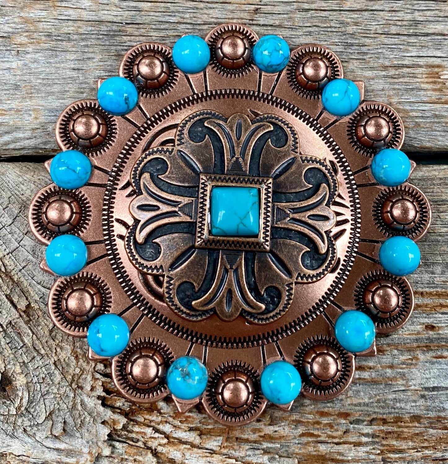 Copper Turquoise Concho Berry Jacket #BJW141L - RODEO DRIVE