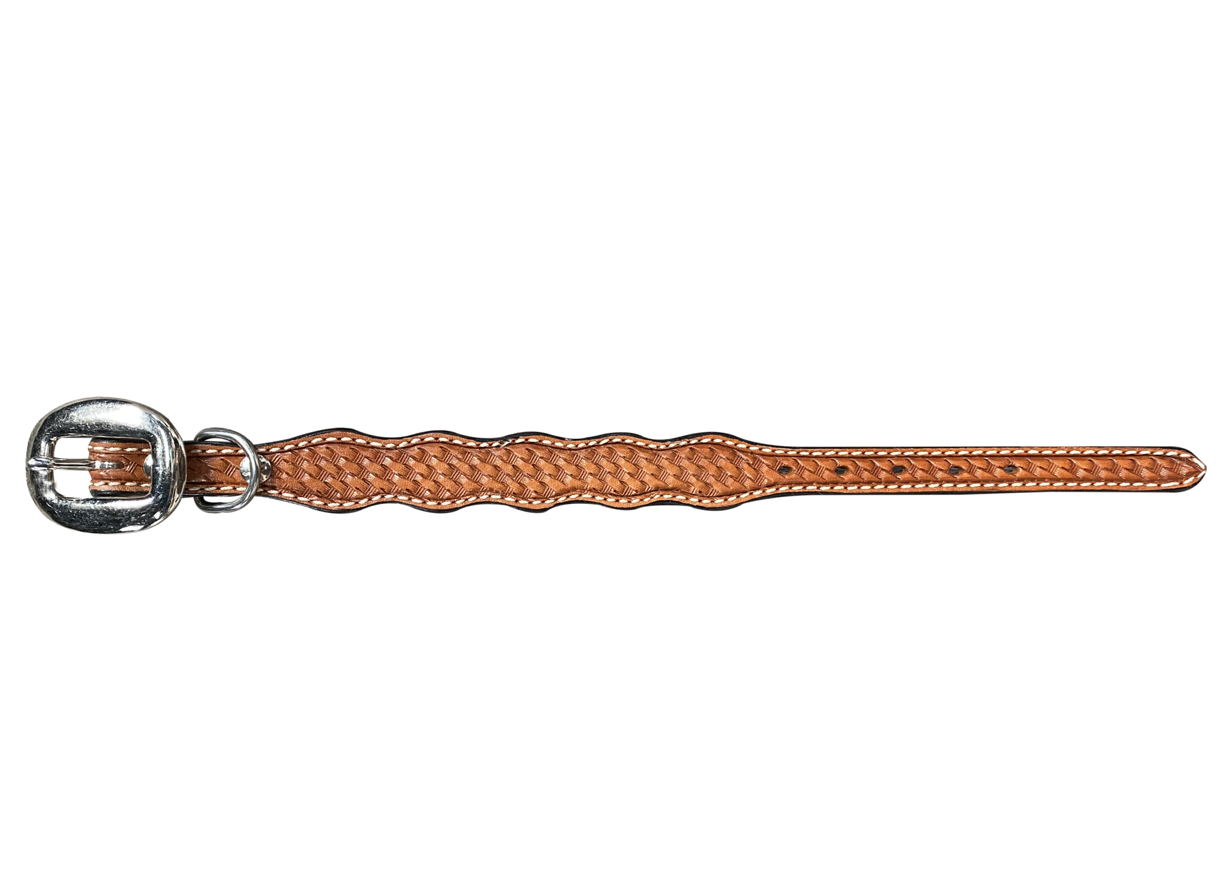 Light Oil Basketweave Dog Collar - RODEO DRIVE