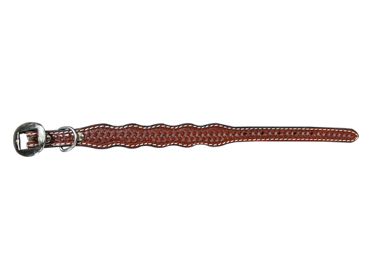 Medium Oil Basketweave Dog Collar - RODEO DRIVE