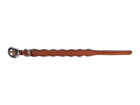 Medium Oil Basketweave Dog Collar - RODEO DRIVE