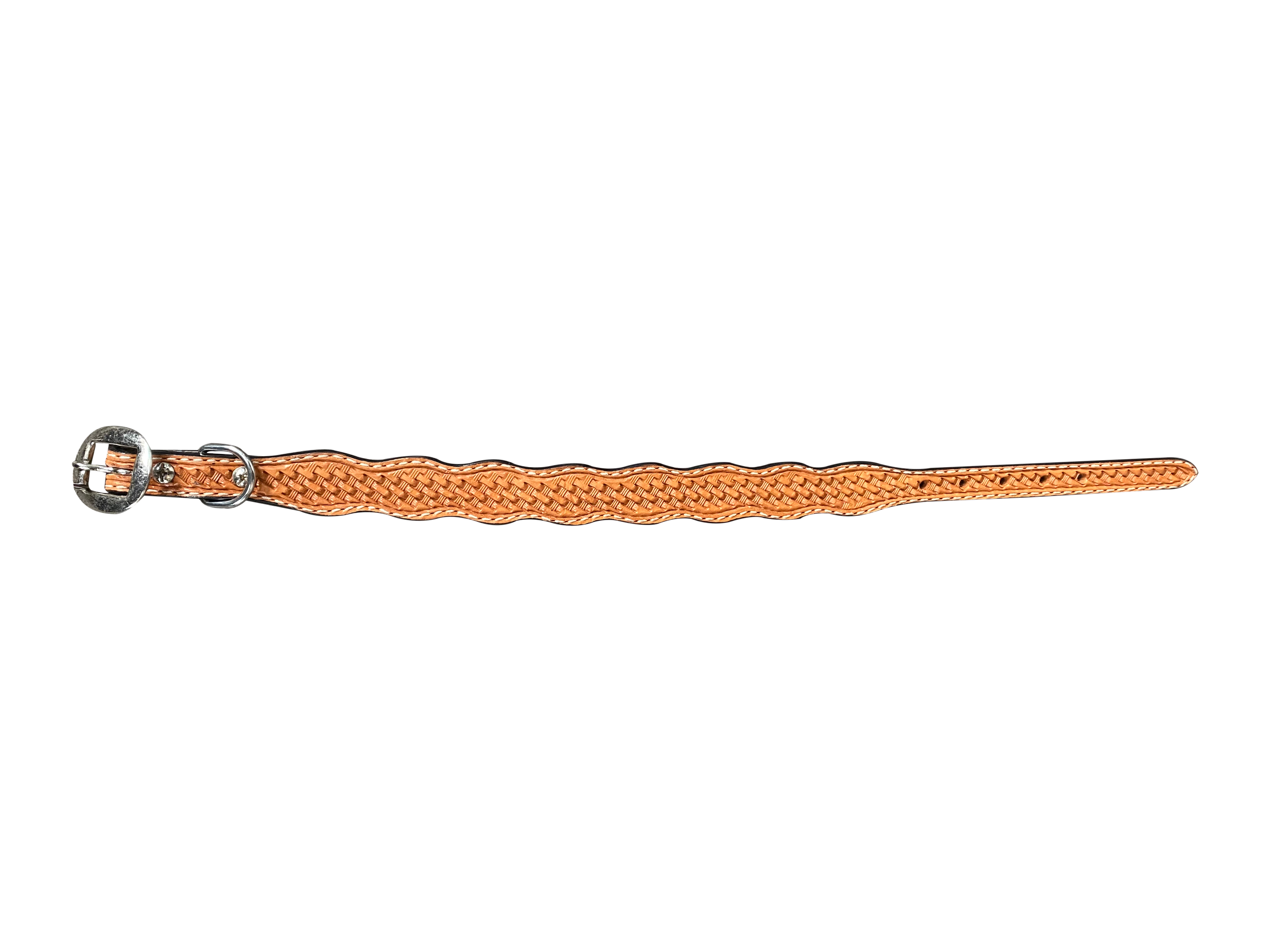 Light Oil Basketweave Dog Collar - RODEO DRIVE