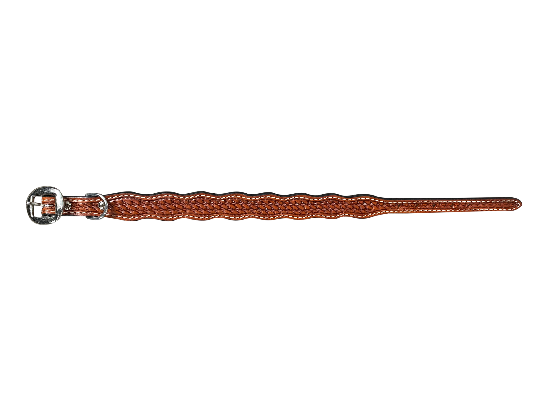 Medium Oil Basketweave Dog Collar - RODEO DRIVE