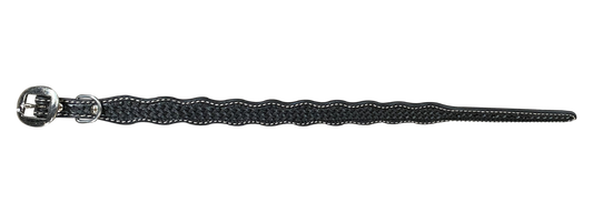 Black Basketweave Dog Collar 16" - RODEO DRIVE