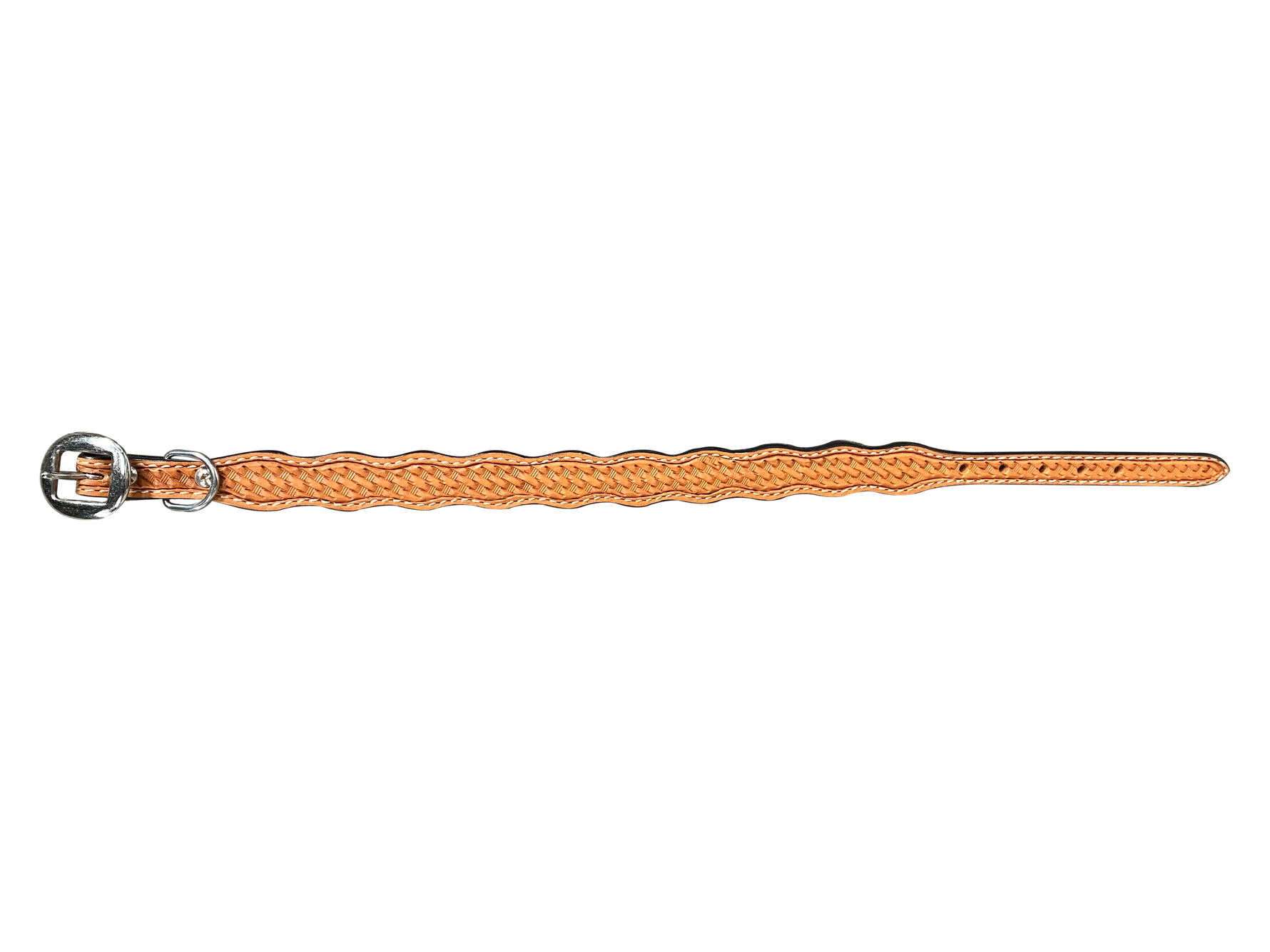 Light Oil Basketweave Dog Collar - RODEO DRIVE