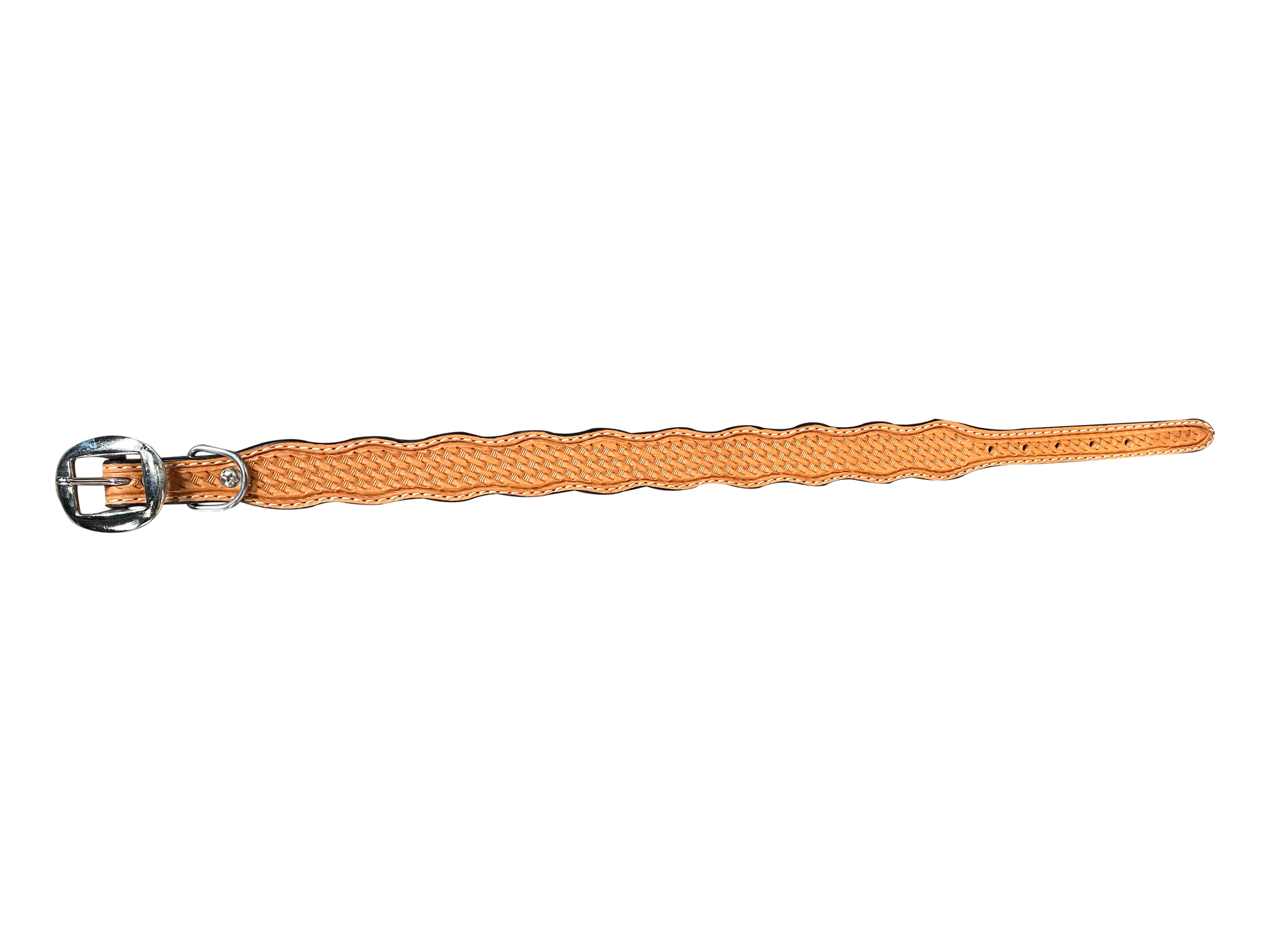 Light Oil Basketweave Dog Collar - RODEO DRIVE