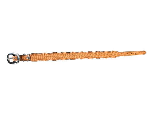 Light Oil Basketweave Dog Collar - RODEO DRIVE