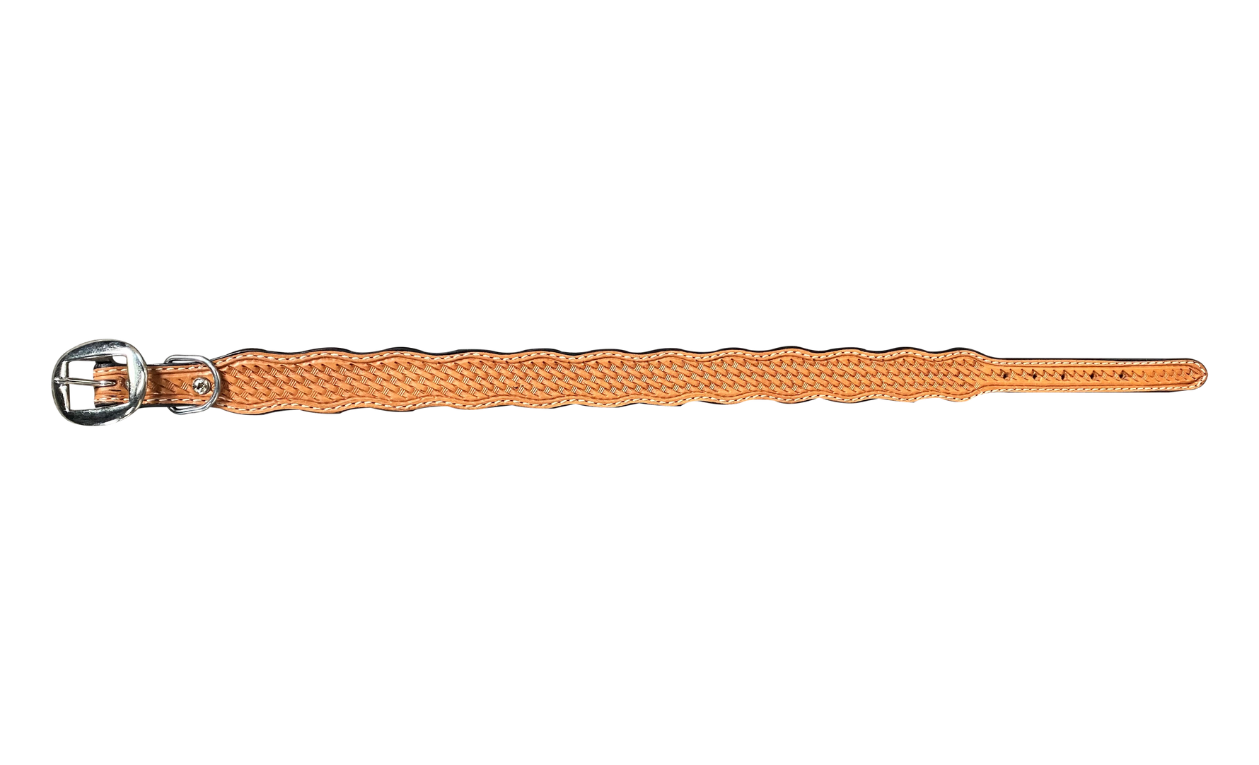 Light Oil Basketweave Dog Collar - RODEO DRIVE