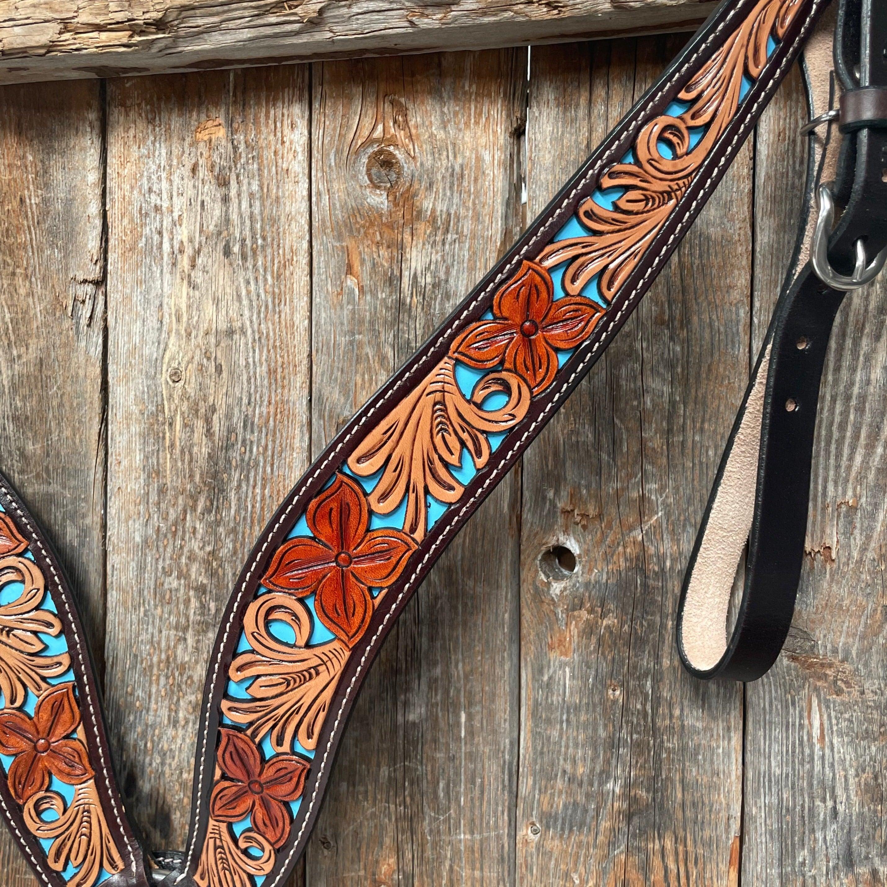 Dark Oil Blue Inlay Breastcollar #FK105 - RODEO DRIVE