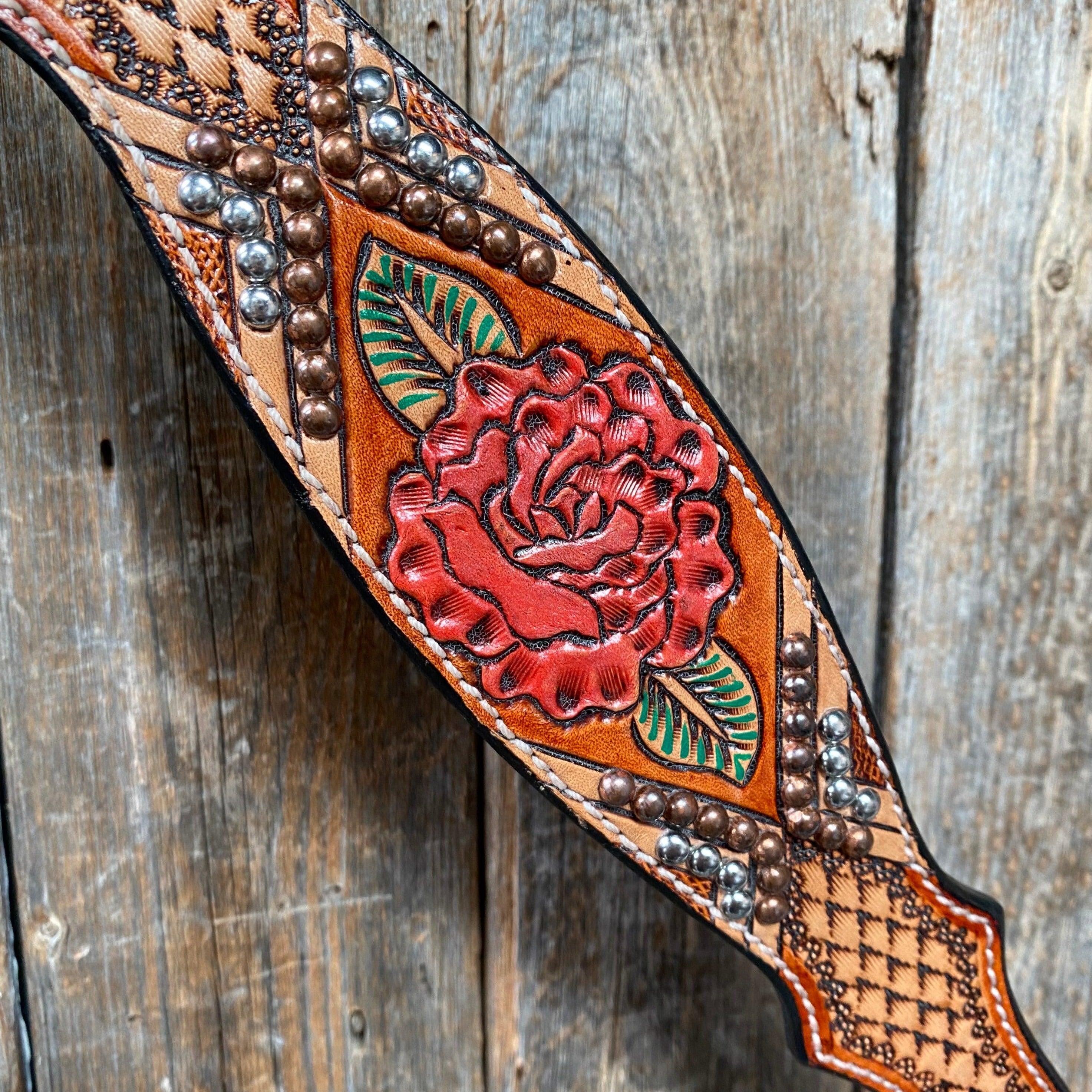 Light Oil Hand Painted Rose Breastcollar #FK125 - RODEO DRIVE