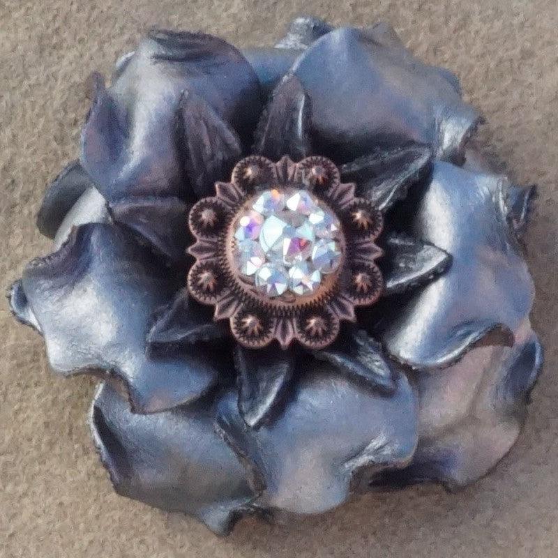 Silver Gardenia Flower With Copper AB 1
