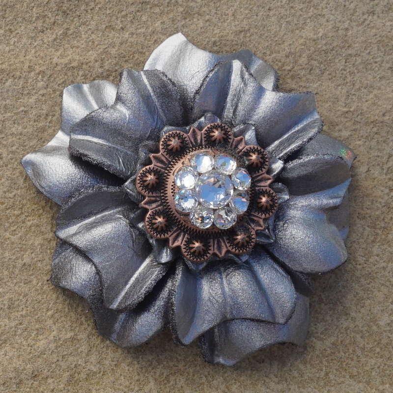 Silver Carnation Flower With Copper Clear 1