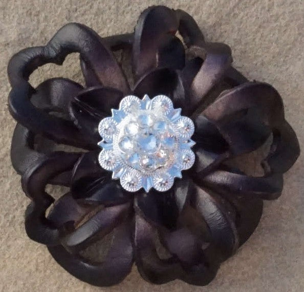 Black Lotus Flower With Bright Silver Clear 1