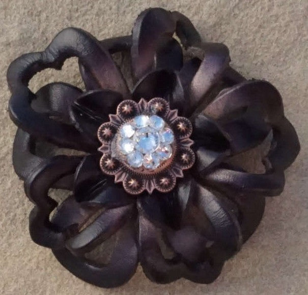 Black Lotus Flower With Copper Clear 1