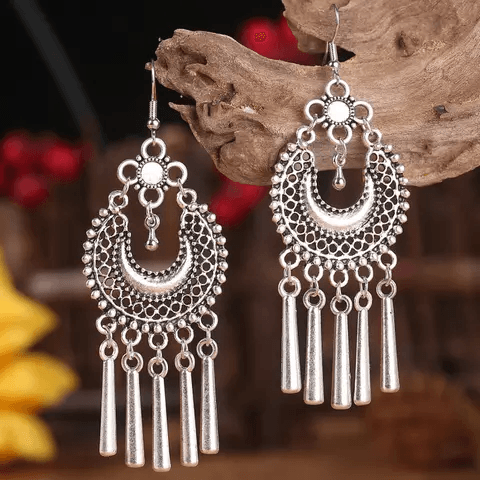 Silver Dangle Fashion Earrings WA177 - RODEO DRIVE