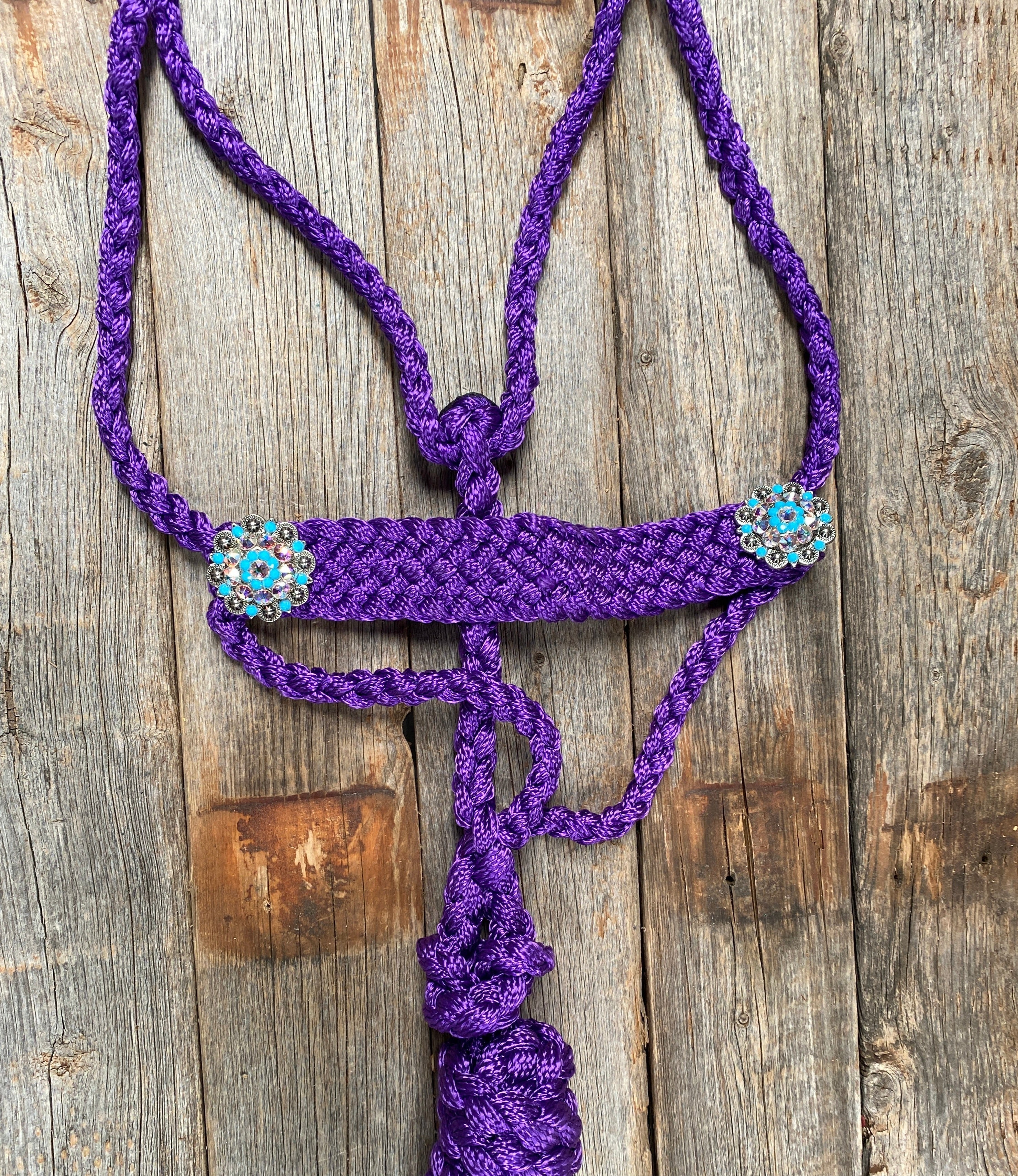 Purple Mule Tape Halter - Turquoise #MT107 - RODEO DRIVE