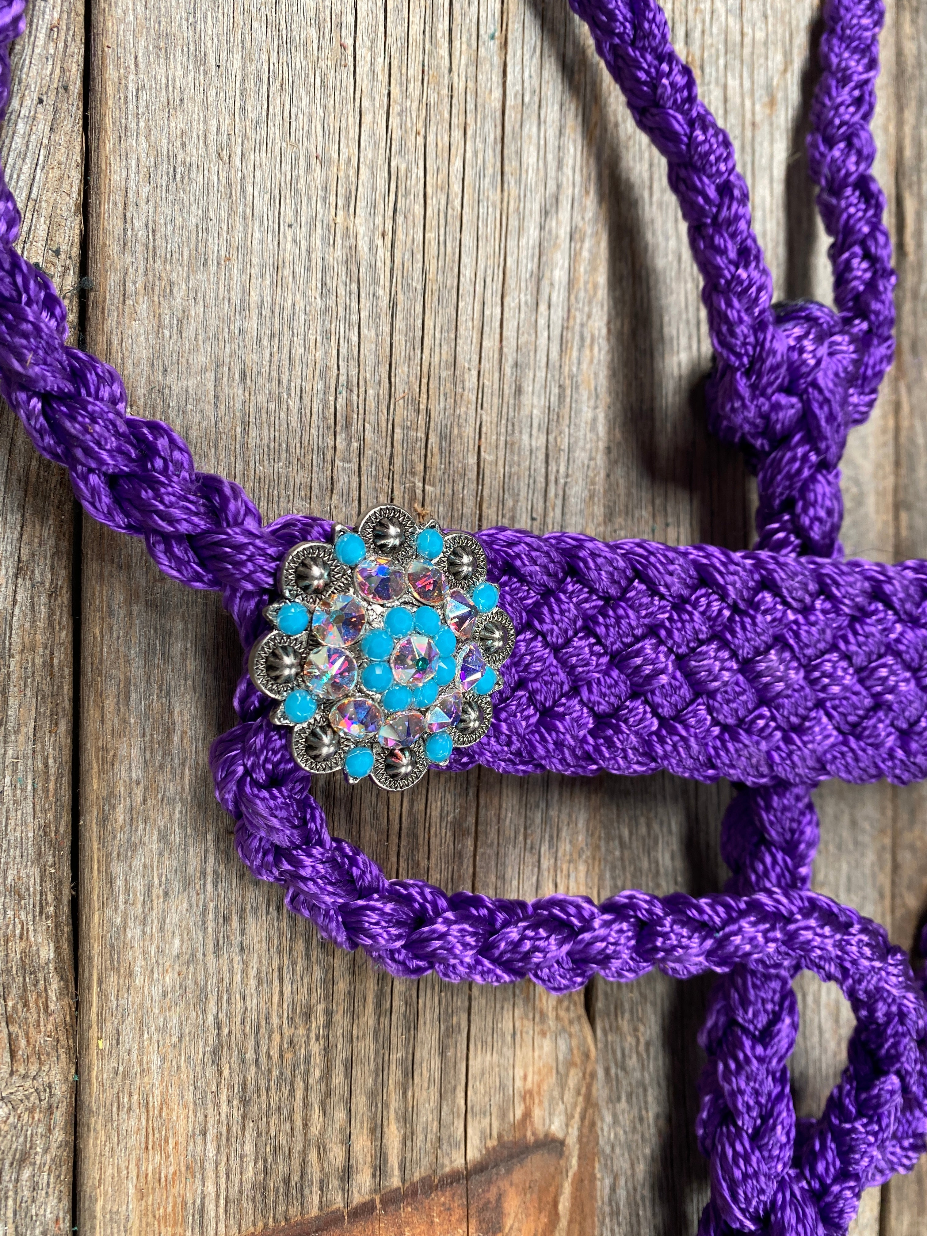 Purple Mule Tape Halter - Turquoise #MT107 - RODEO DRIVE