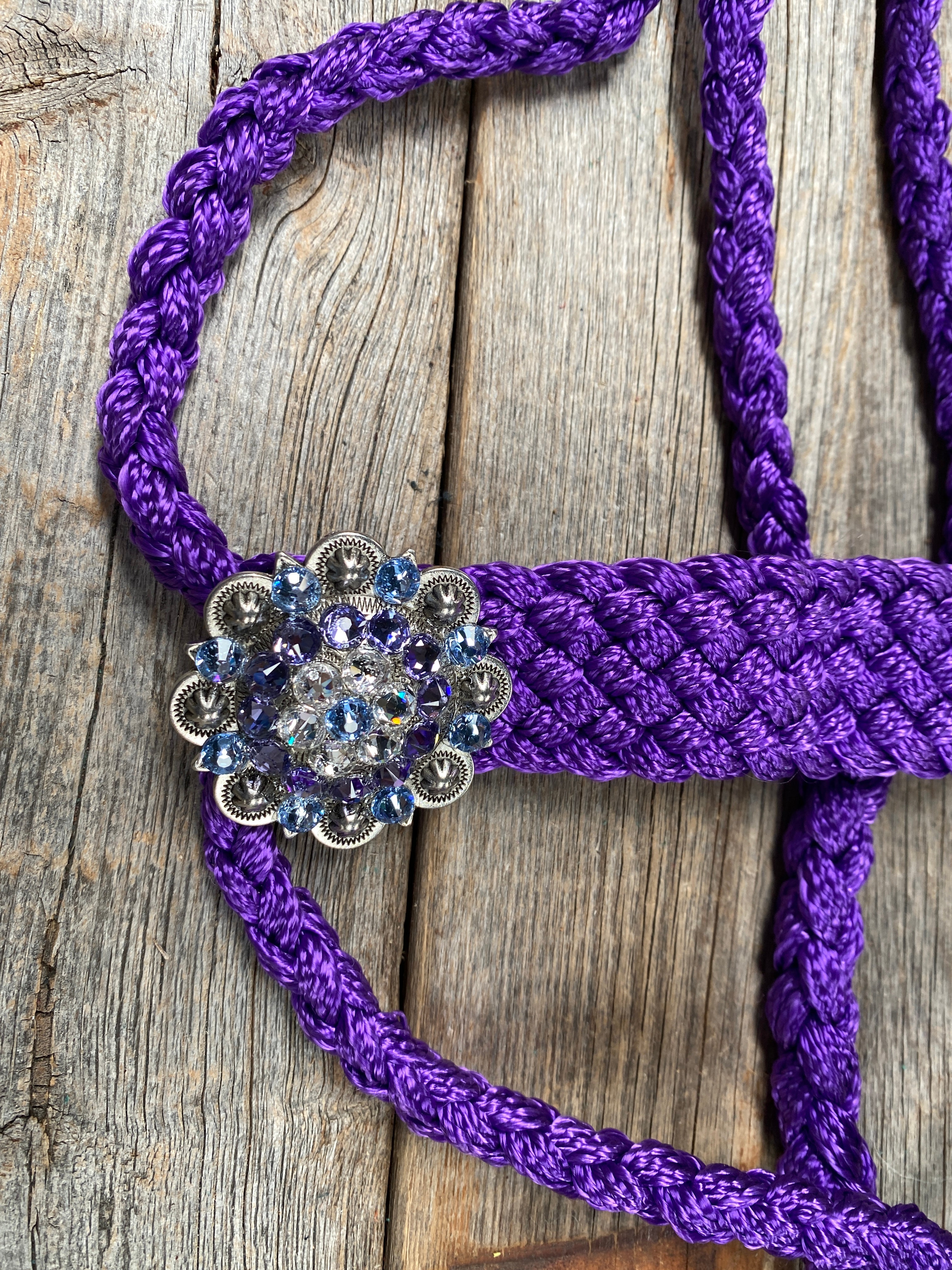 Purple Mule Tape Halter - Antique Silver #MT113 - RODEO DRIVE