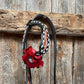 Classic Red Rose and Clear Browband/One Ear Tack Set #OEBC421 - RODEO DRIVE