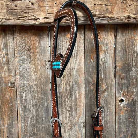 Medium Oil Copper Dot Turquoise Tack Set #OEBC495 - RODEO DRIVE