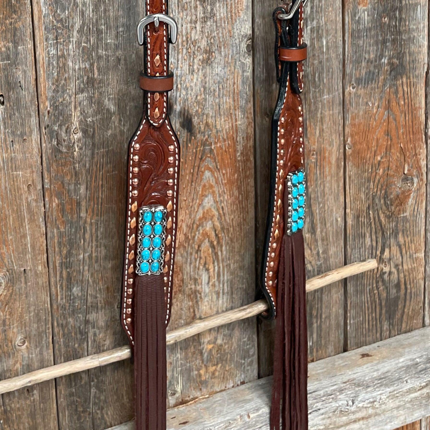 Medium Oil Copper Dot Turquoise Tack Set #OEBC495 - RODEO DRIVE