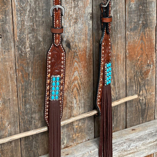 Medium Oil Copper Dot Turquoise Tack Set #OEBC495 - RODEO DRIVE