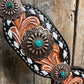 Classic Copper and Turquoise One Ear / Breastcollar #OEBC528 - RODEO DRIVE