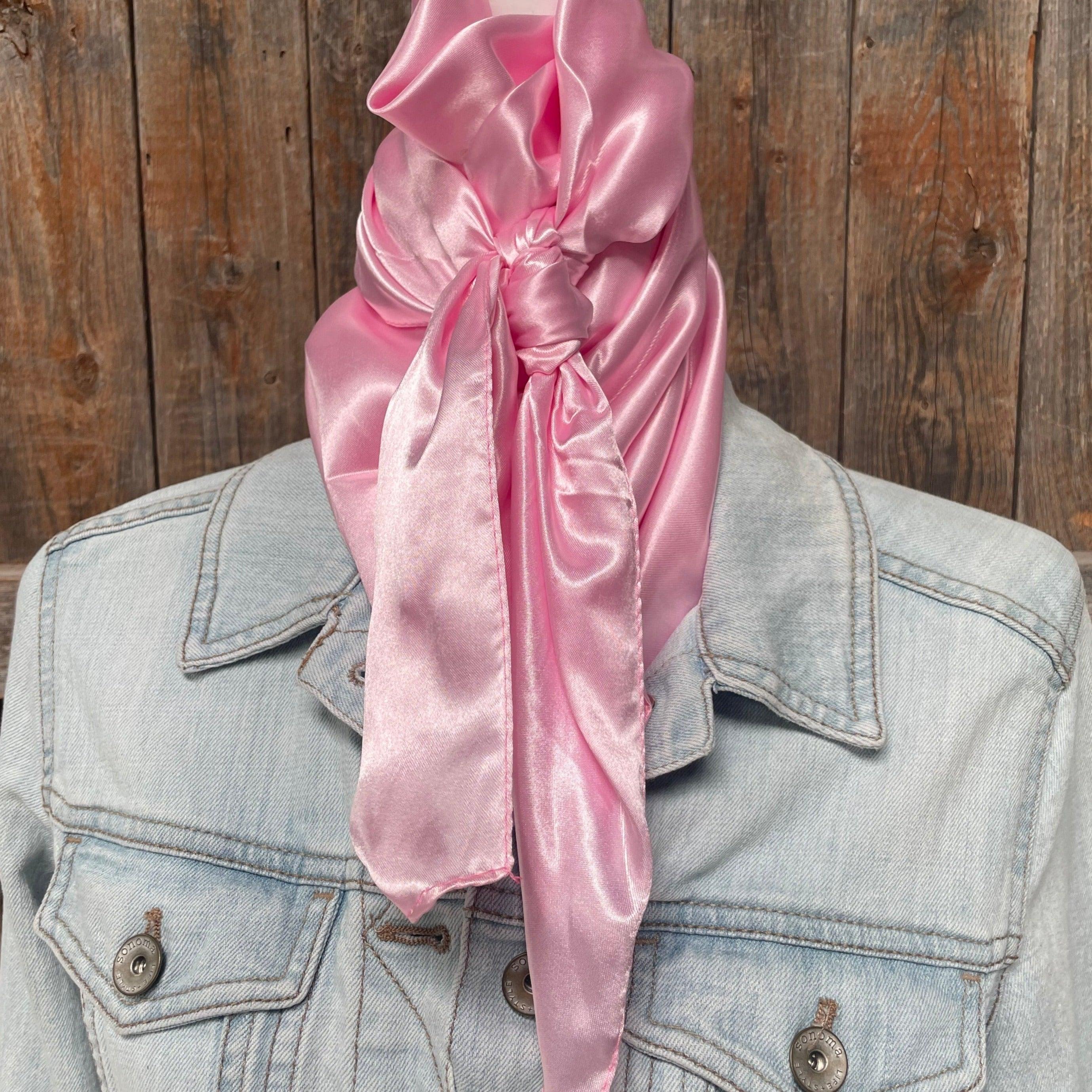 35X35" Solid Pink Wild Rag / Scarf WRS27 - RODEO DRIVE