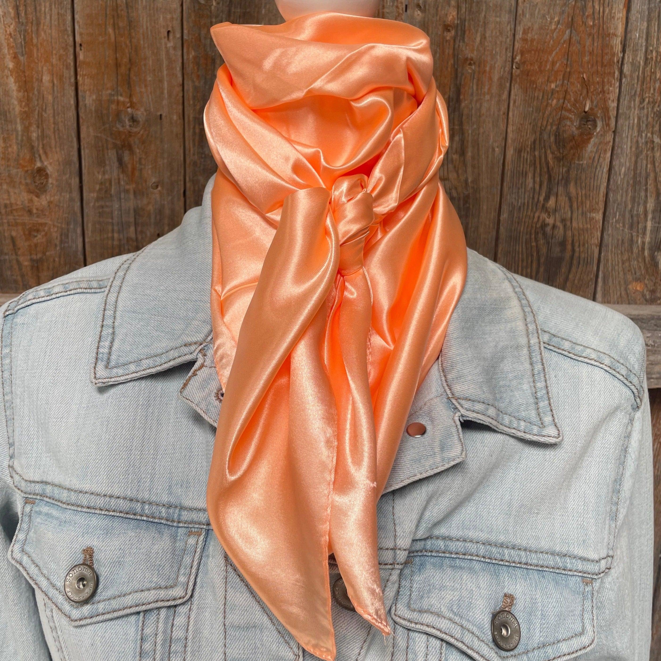 35X35" Solid Peach Wild Rag / Scarf WRS25 - RODEO DRIVE