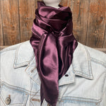 35X35" Solid Plum Wild Rag / Scarf WRS21 - RODEO DRIVE
