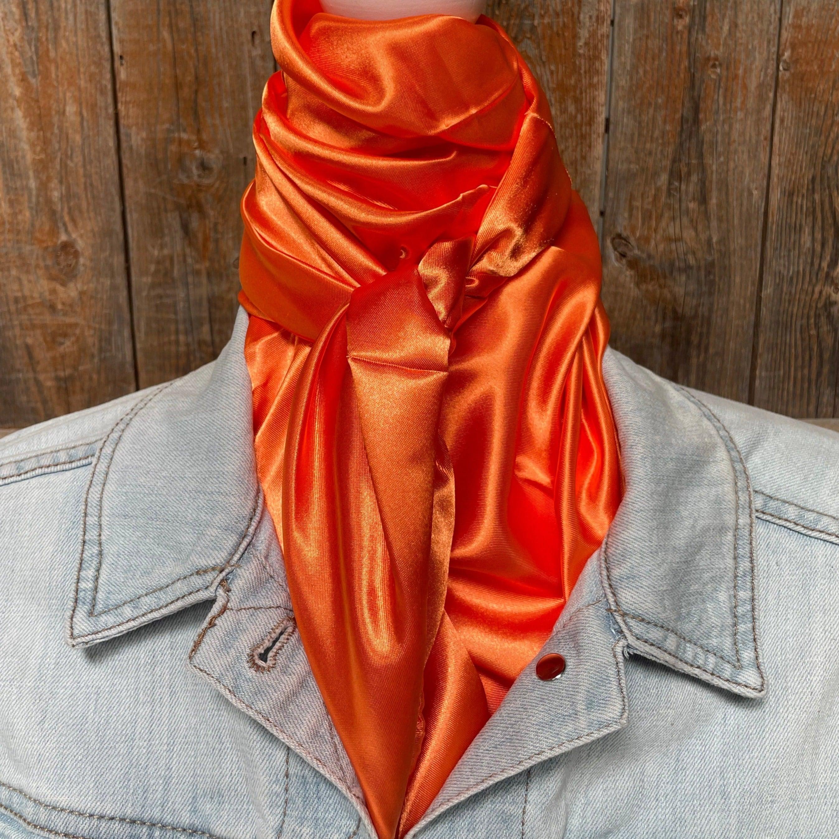 35X35" Solid Orange Wild Rag / Scarf WRS20 - RODEO DRIVE