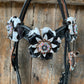 Black and White V Browband Headstall #BB310 - RODEO DRIVE