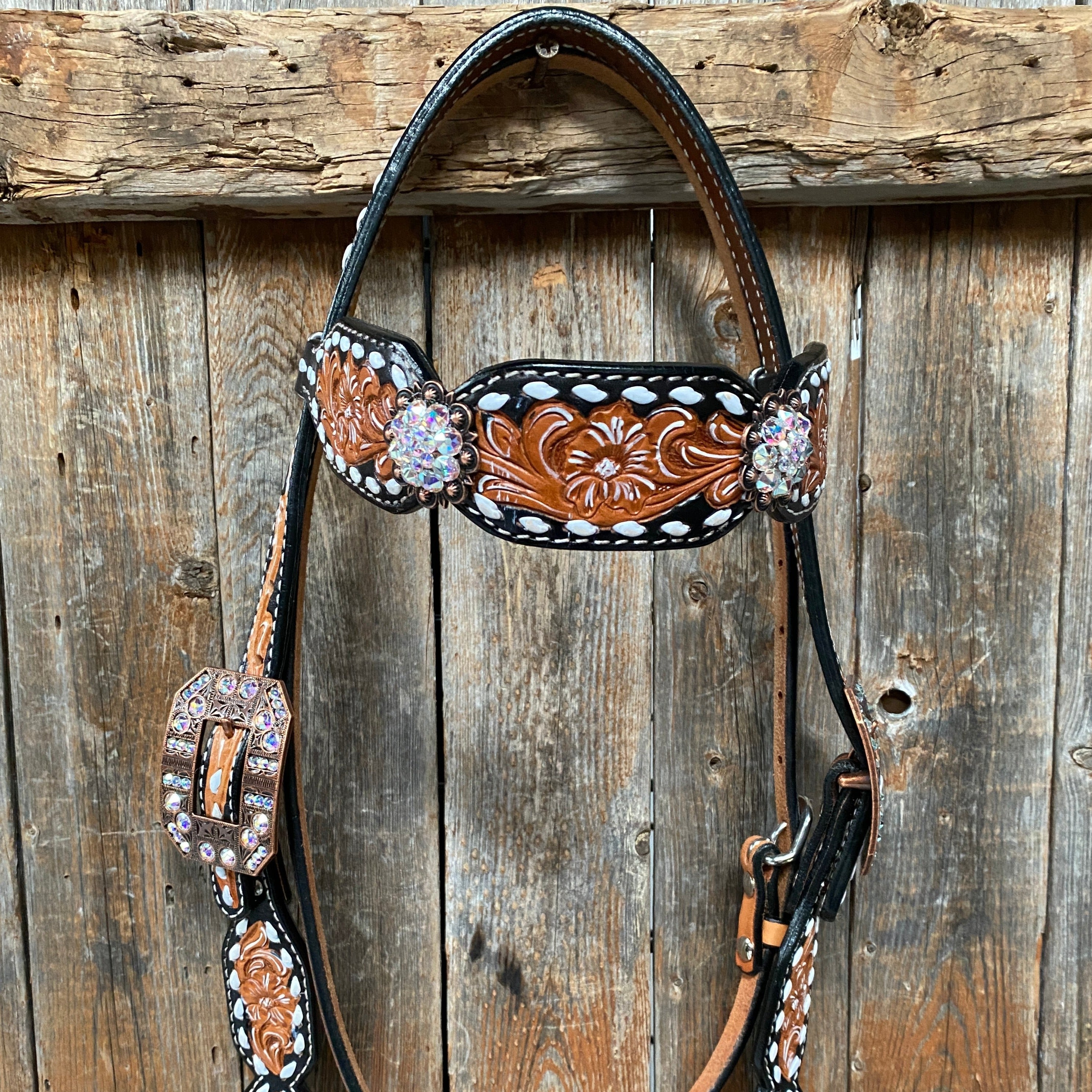 Classic AB Browband/One Ear Tack Set with Wither Strap #BBBC457 - RODEO DRIVE