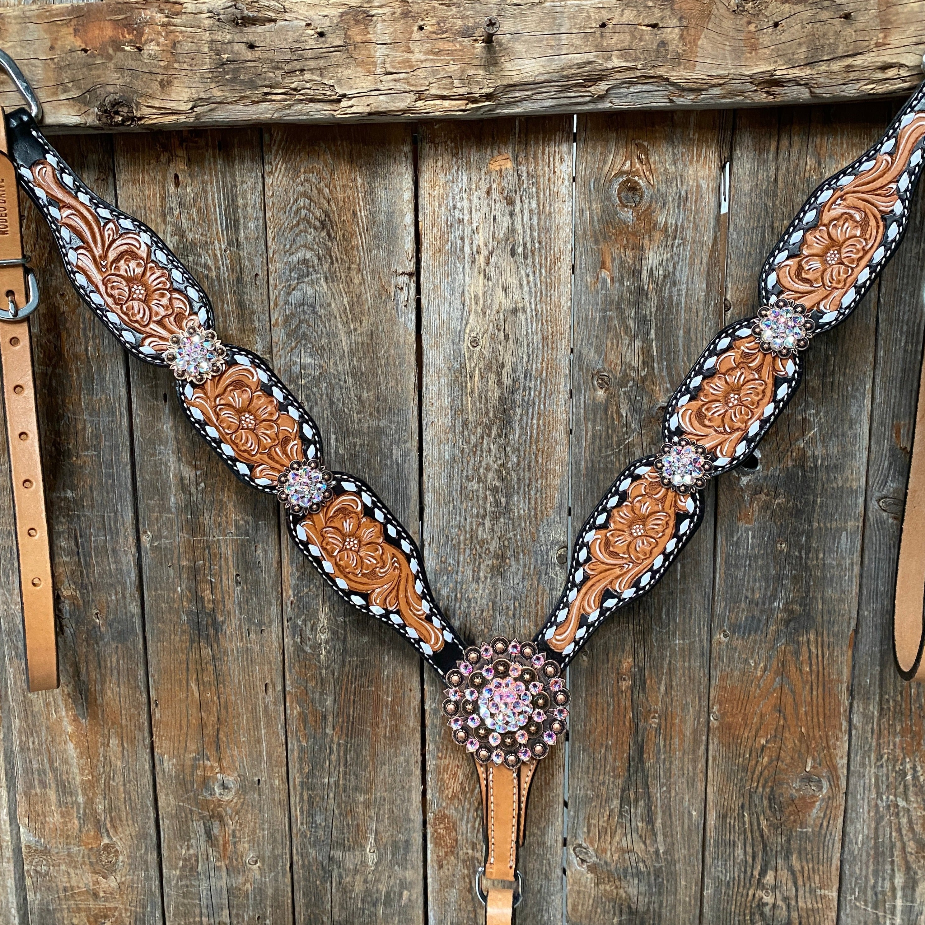 Classic AB Browband/One Ear Tack Set with Wither Strap #BBBC457 - RODEO DRIVE
