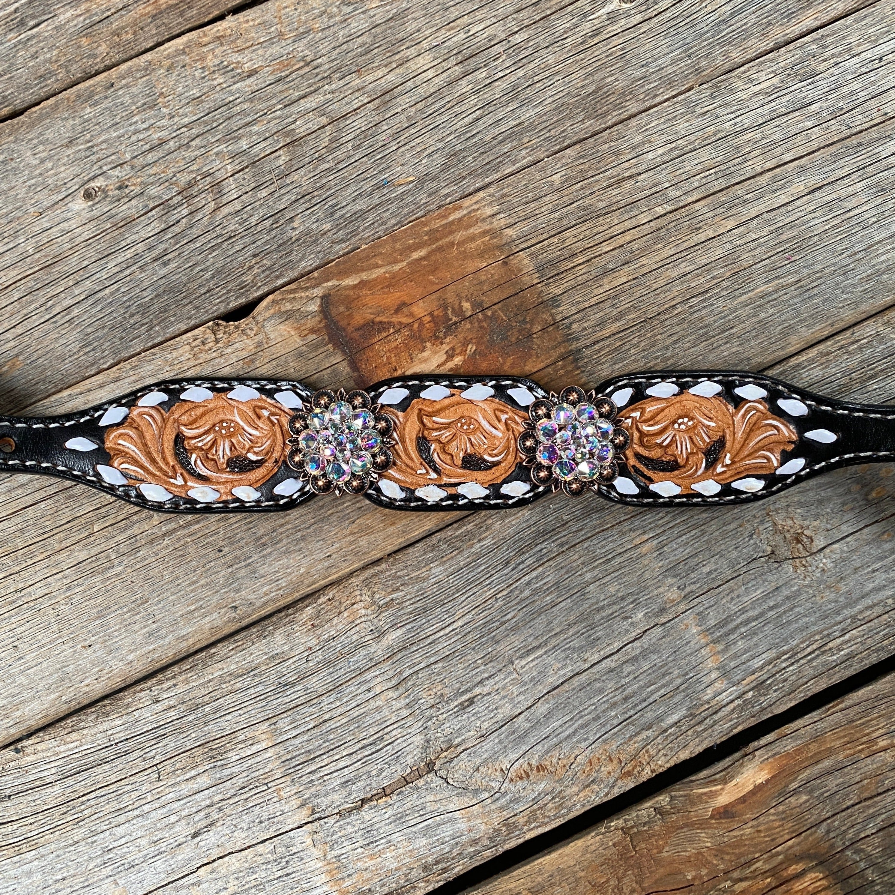 Classic AB Browband/One Ear Tack Set with Wither Strap #BBBC457 - RODEO DRIVE