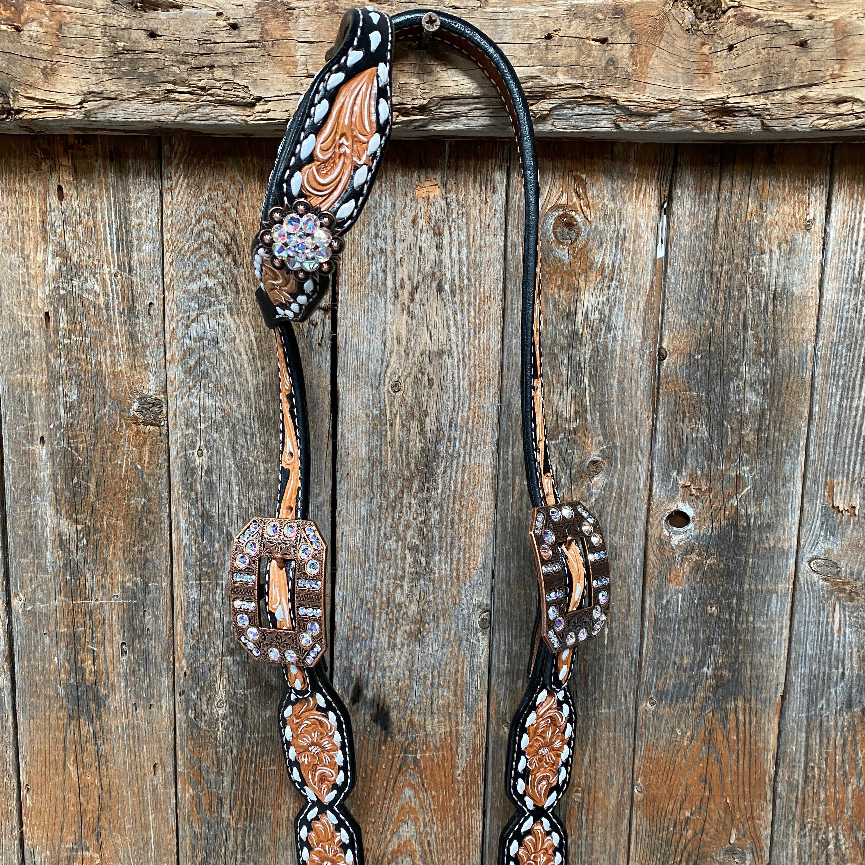 Classic AB Browband/One Ear Tack Set with Wither Strap #BBBC457 - RODEO DRIVE