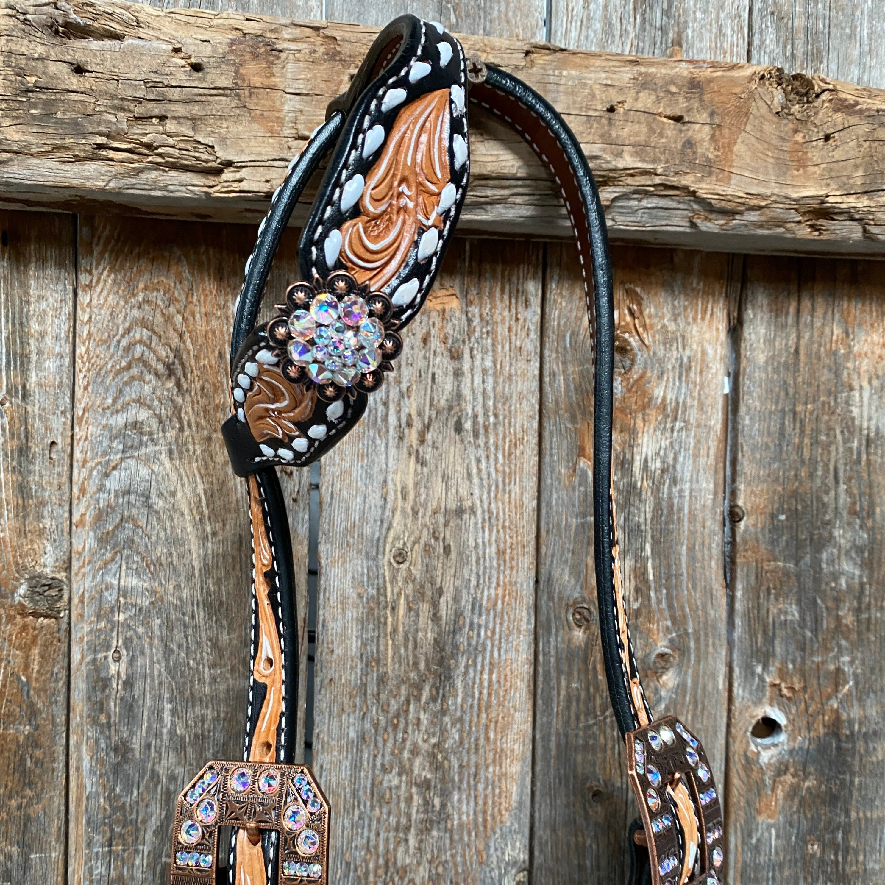 Classic AB Browband/One Ear Tack Set with Wither Strap #BBBC457 - RODEO DRIVE
