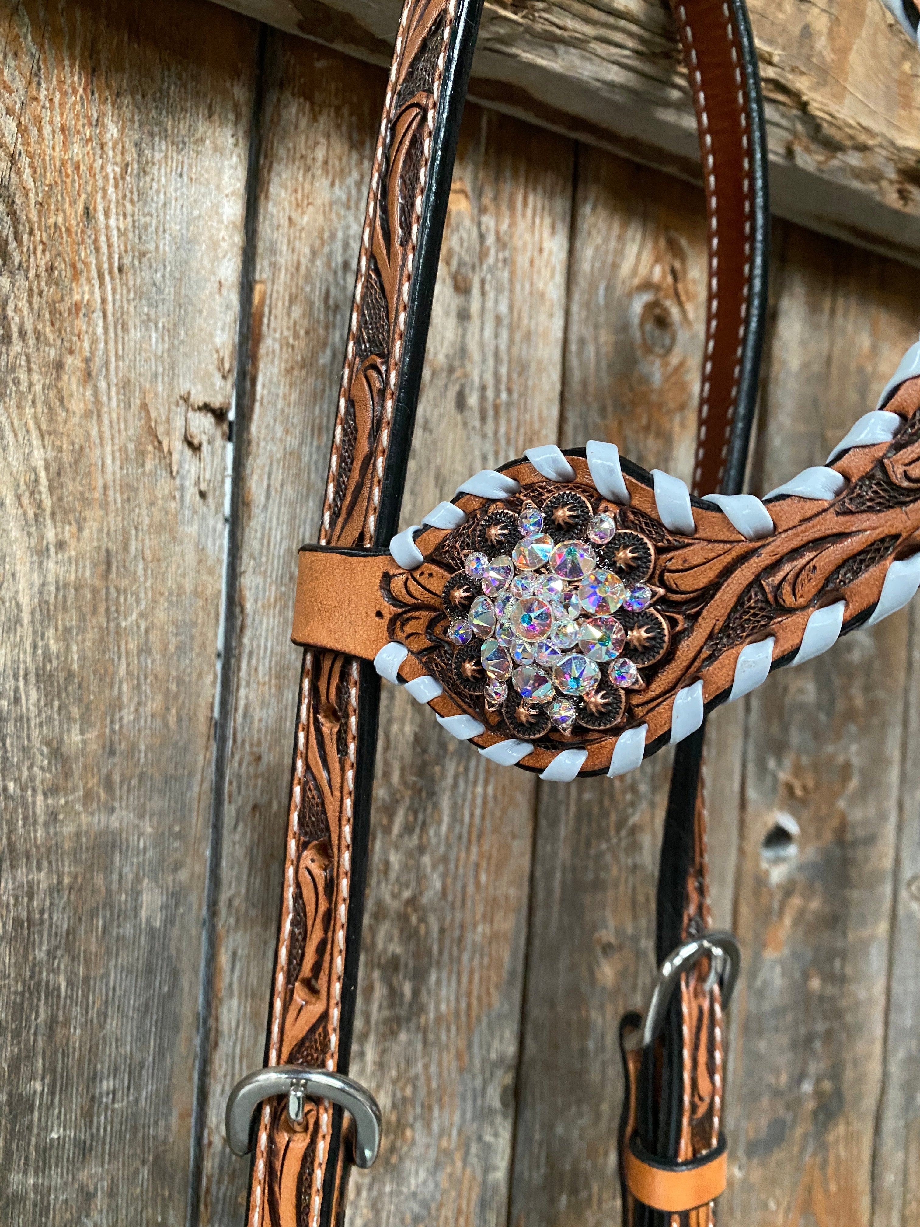 Whipstitch AB Browband/One Ear Tack Set with Wither Strap #BBBC458 - RODEO DRIVE