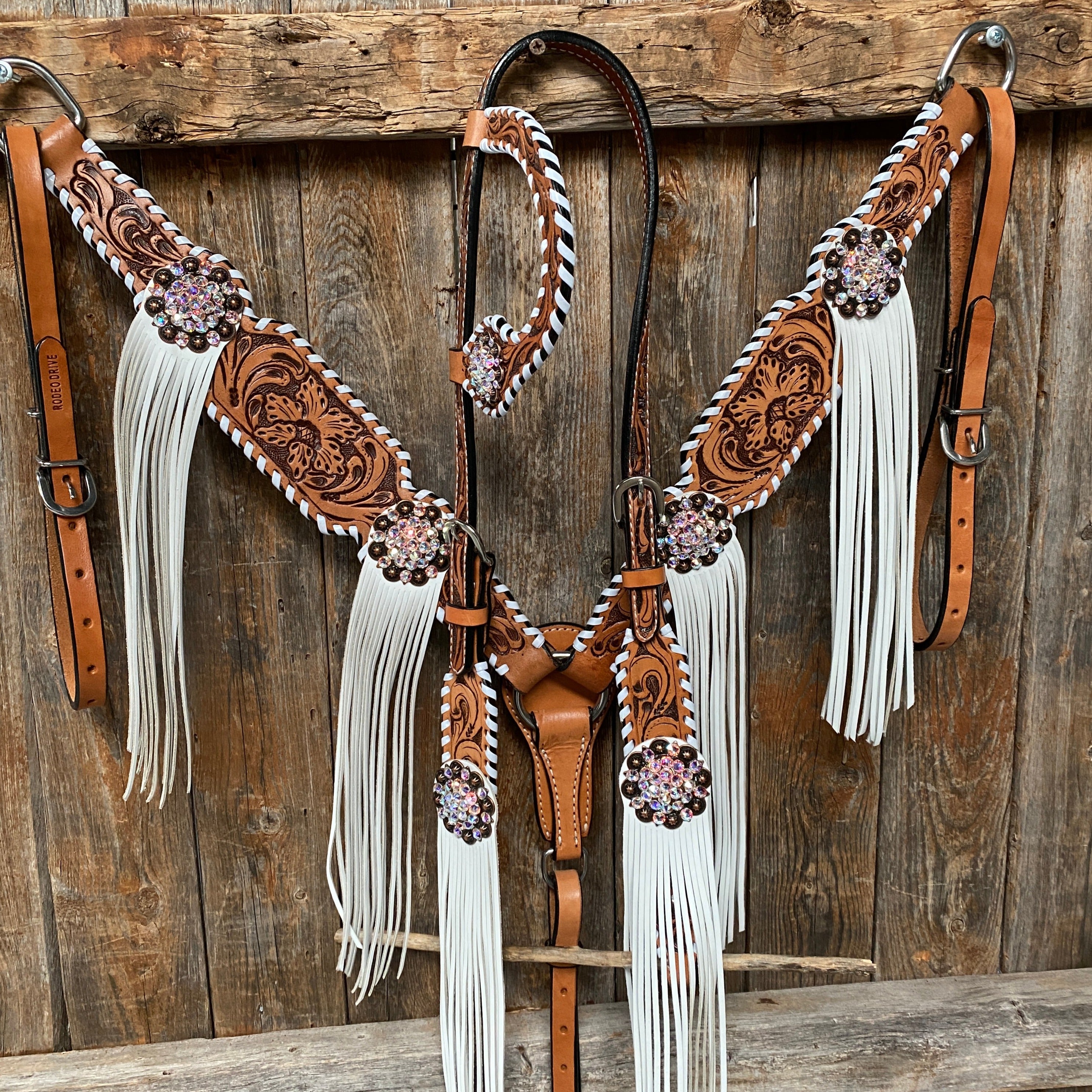 Whipstitch AB Browband/One Ear Tack Set with Wither Strap #BBBC458 - RODEO DRIVE