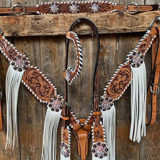 Whipstitch AB Browband/One Ear Tack Set with Wither Strap #BBBC458 - RODEO DRIVE