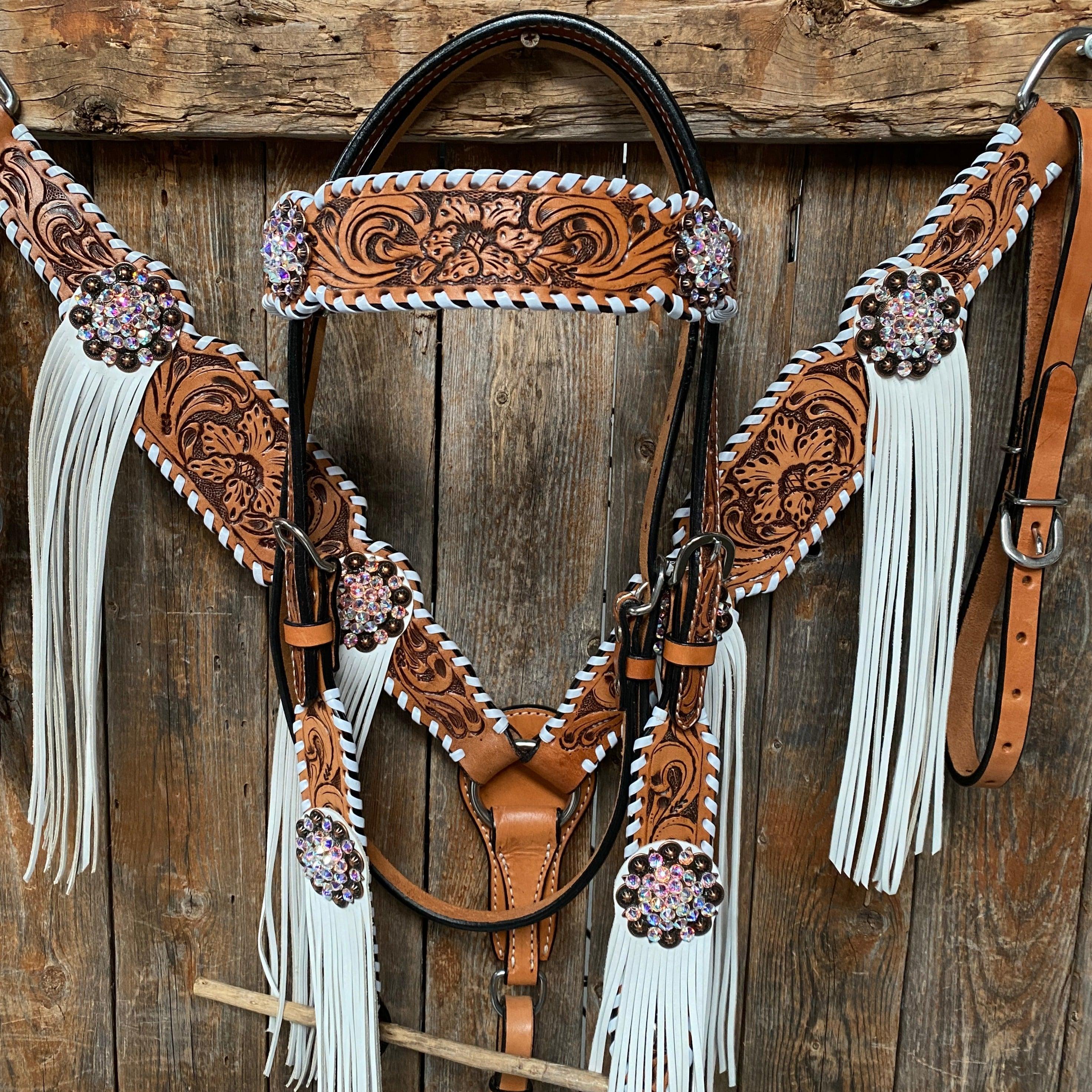 Whipstitch AB Browband/One Ear Tack Set with Wither Strap #BBBC458 - RODEO DRIVE