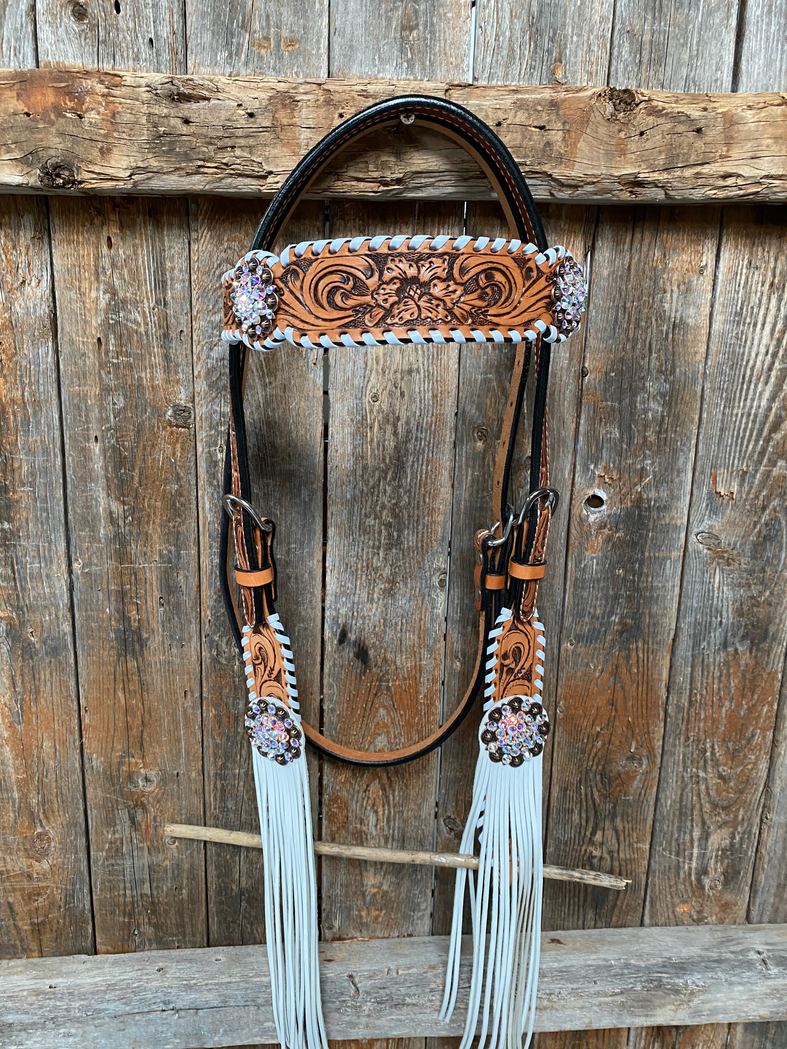 Whipstitch AB Browband/One Ear Tack Set with Wither Strap #BBBC458 - RODEO DRIVE