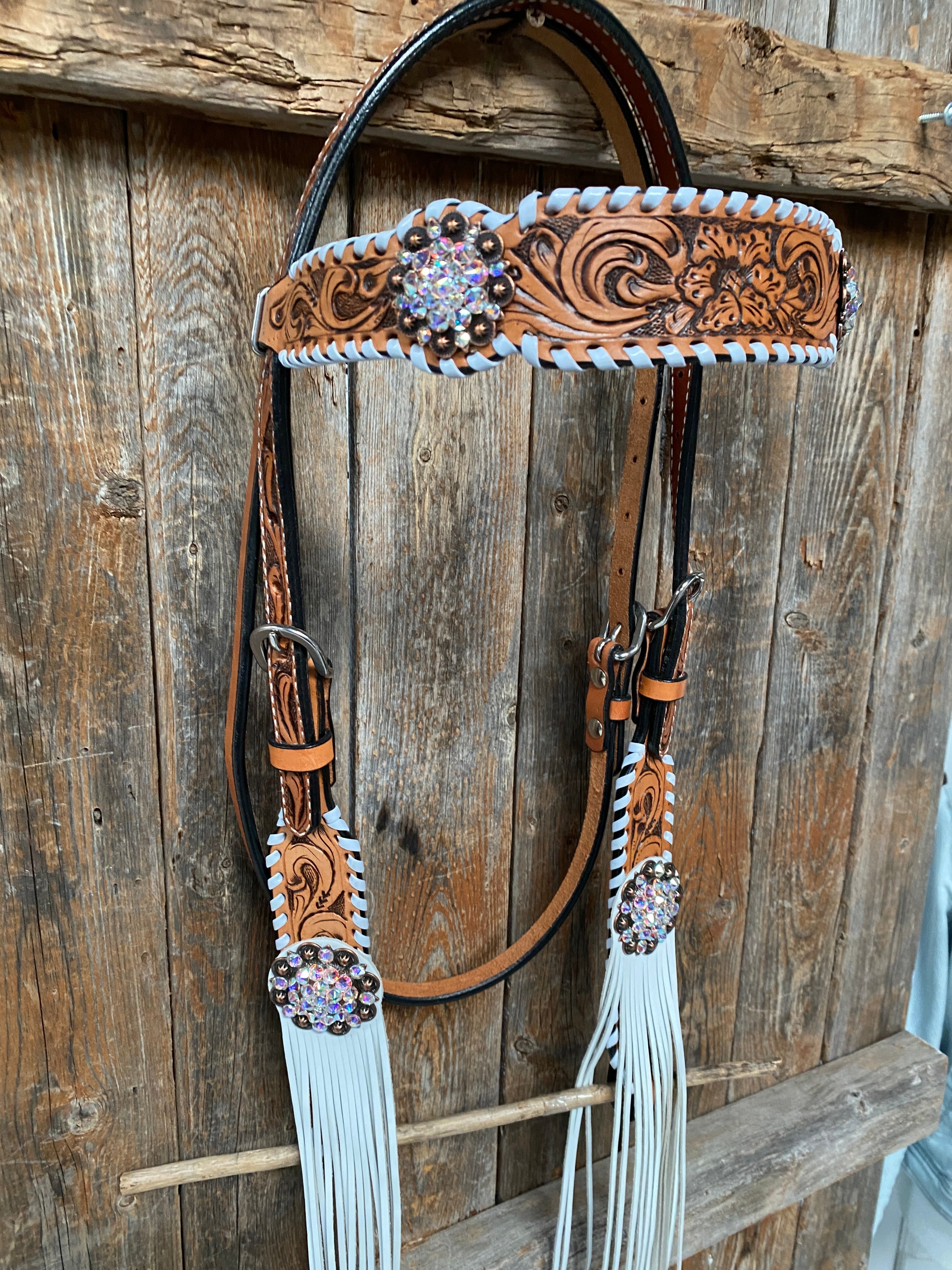 Whipstitch AB Browband/One Ear Tack Set with Wither Strap #BBBC458 - RODEO DRIVE