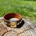 Brown & Gold Studded Fashion Bracelet XI104 - RODEO DRIVE