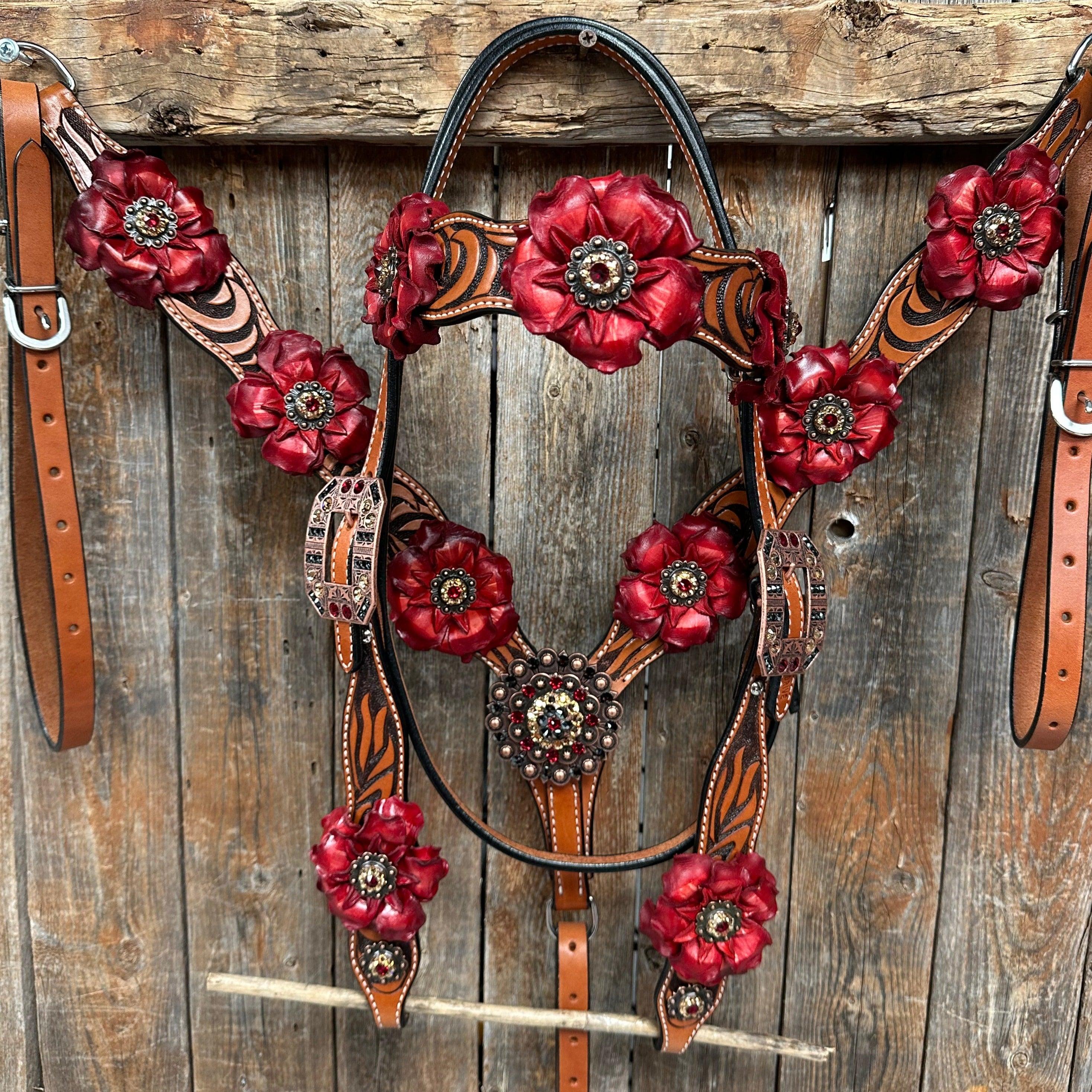 Zebra Ruby Browband / Breastcollar #BBBC512 - RODEO DRIVE