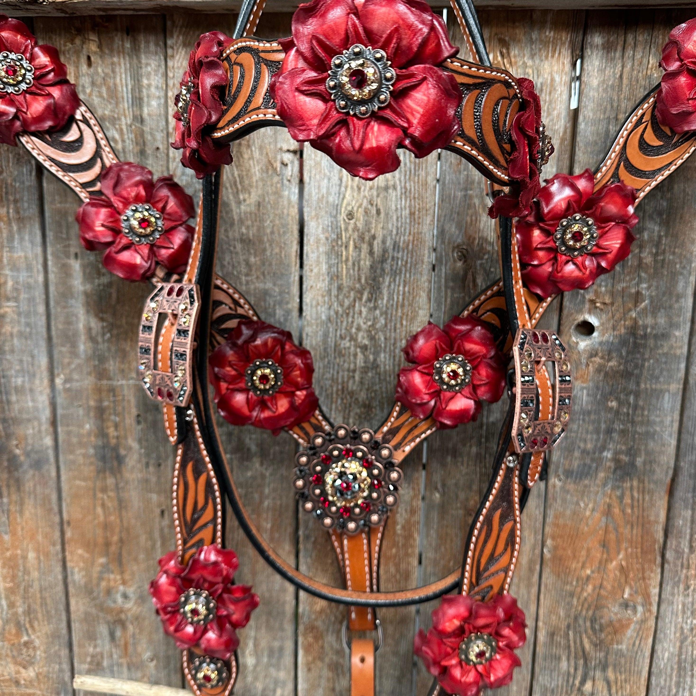 Zebra Ruby Browband / Breastcollar #BBBC512 - RODEO DRIVE