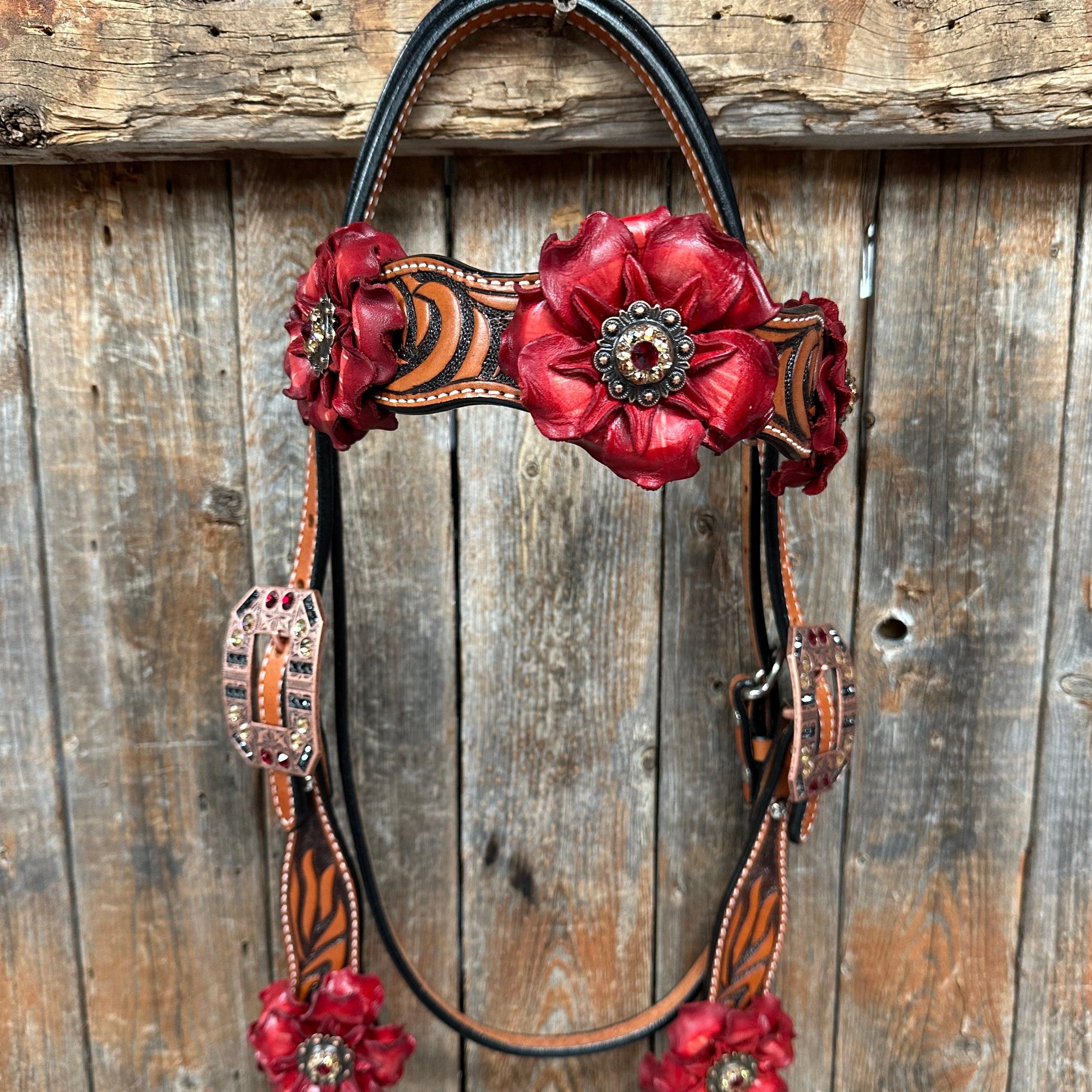 Zebra Ruby Browband / Breastcollar #BBBC512 - RODEO DRIVE