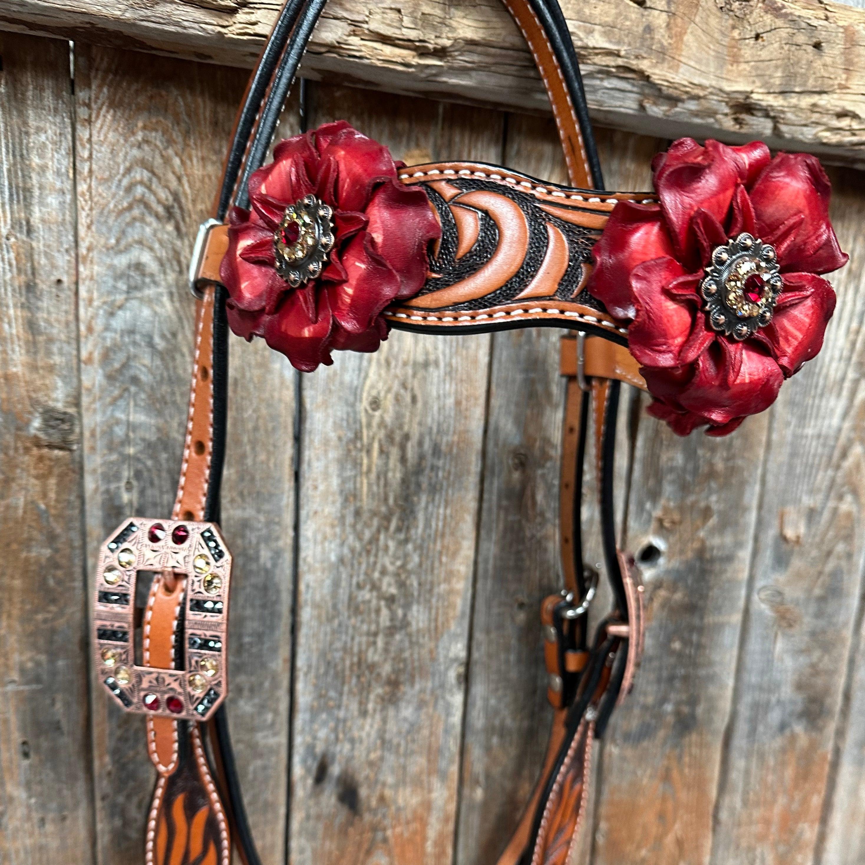 Zebra Ruby Browband / Breastcollar #BBBC512 - RODEO DRIVE