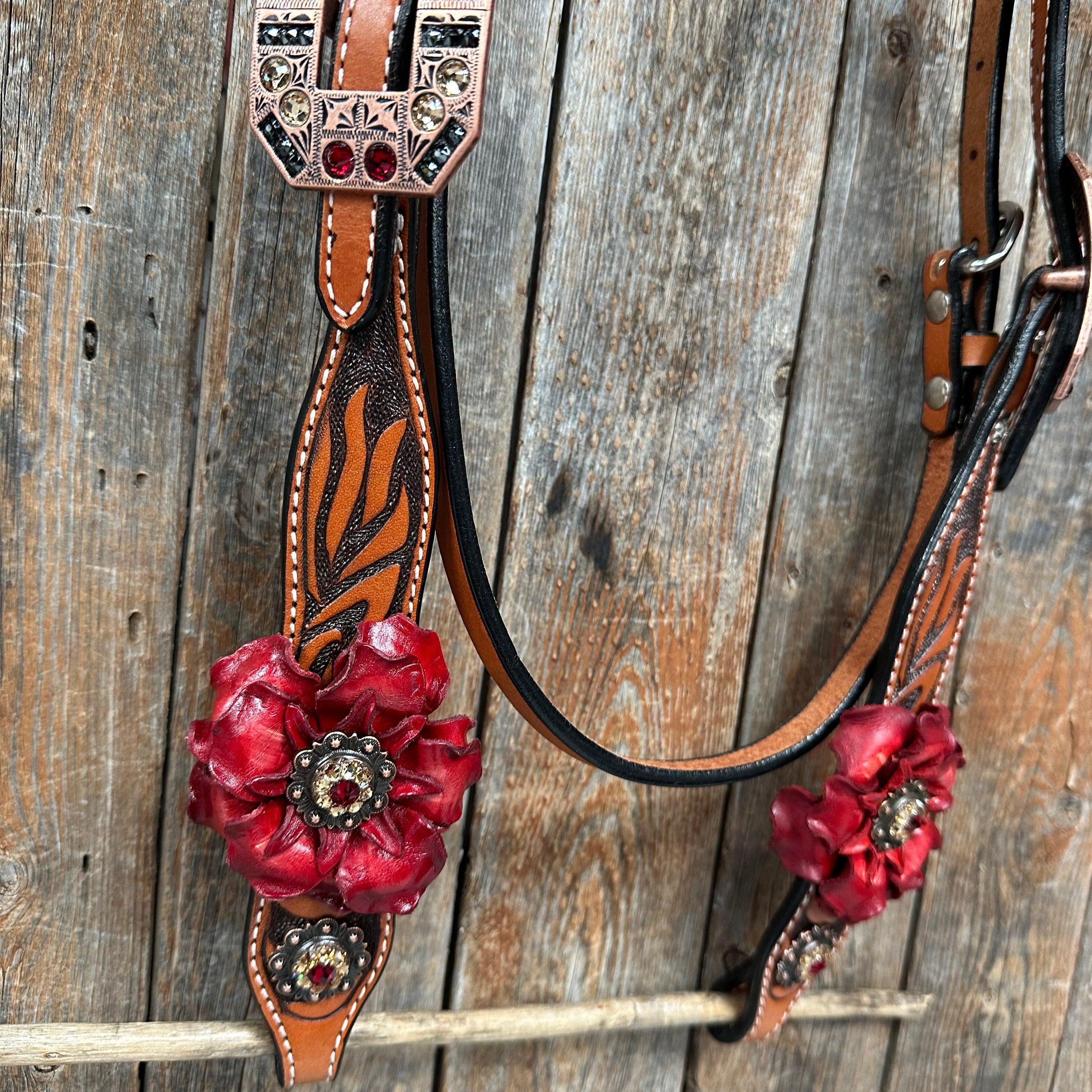 Zebra Ruby Browband / Breastcollar #BBBC512 - RODEO DRIVE